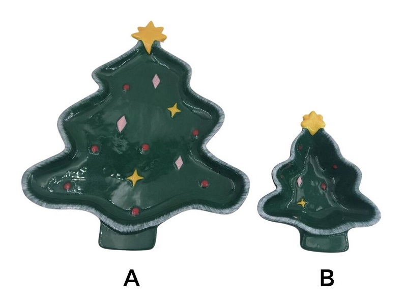Mencari Bagian Tengah Meja Natal Anda? Temui Piring Pohon Keramik Buatan Tangan Kami.