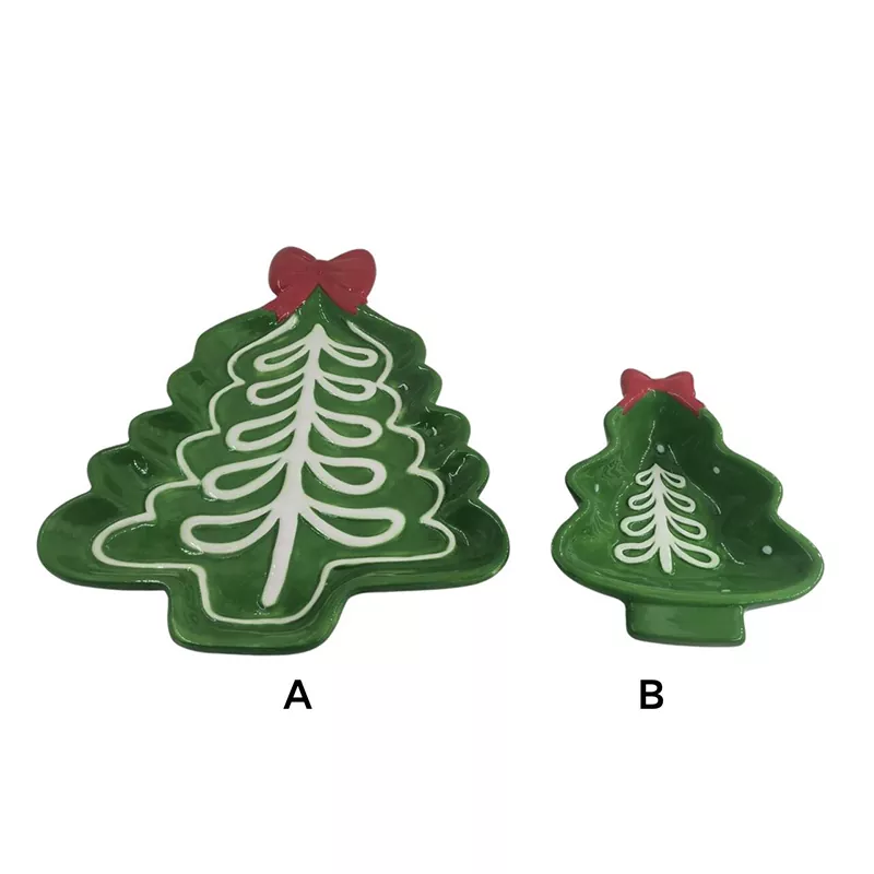 Hadiah Liburan yang Dilukis dengan Tangan Piring Pohon Natal Hadiah Liburan yang Dilukis dengan Tangan Piring Pohon Natal