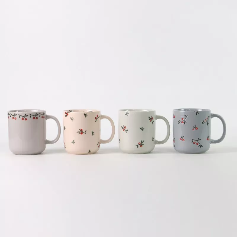 Mug Keramik Pola Bunga Mug Keramik Pola Bunga