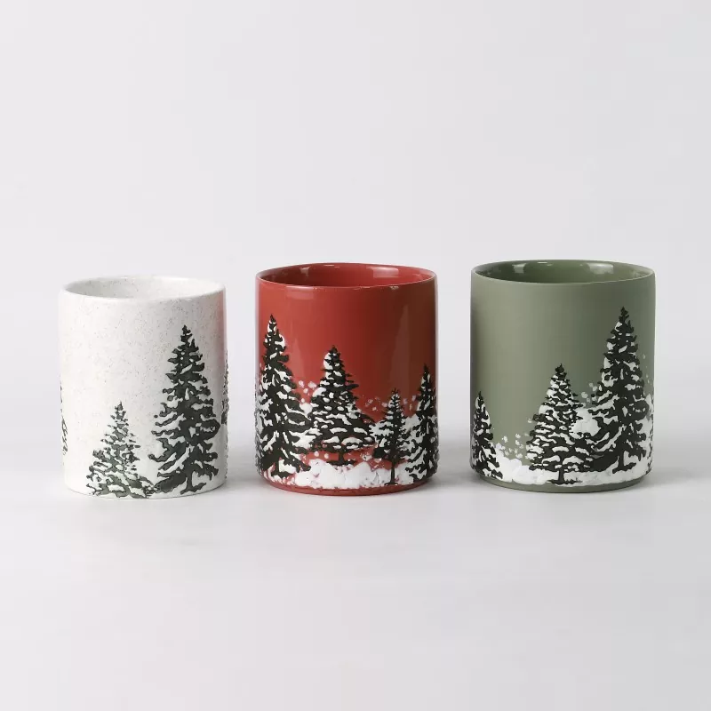 Pinus Natal Tempat Lilin yang Dilukis dengan Tangan Pinus Natal Tempat Lilin yang Dilukis dengan Tangan