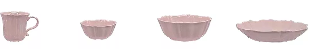 Macaron Pink Ceramic Bowl Set